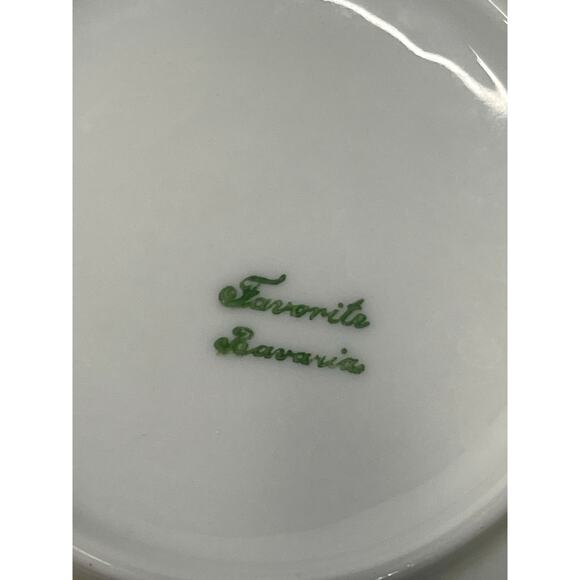 Favorite Bavaria Hand-Painted 4.5" Two-Handle Tea Cup, Pink Flowers Gold Accents - Picture 2 of 16